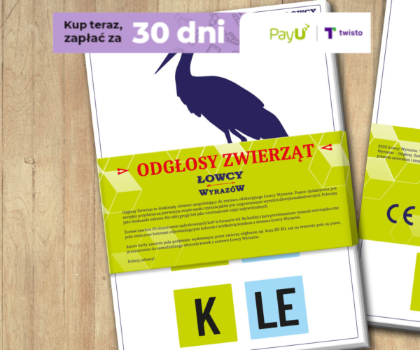 Odgłosy Zwierząt  - karty do nauki czytania metodą sylabową